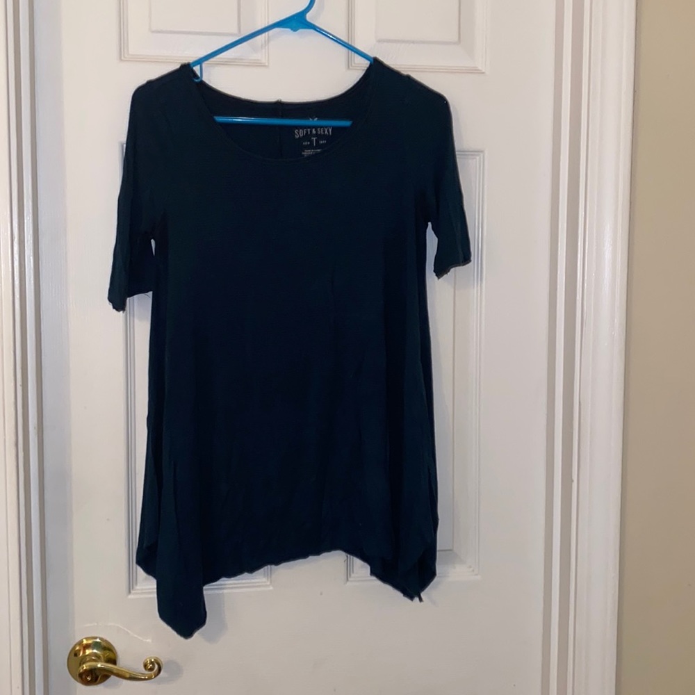 American Eagle Blue/black soft and sexy flowy shirt